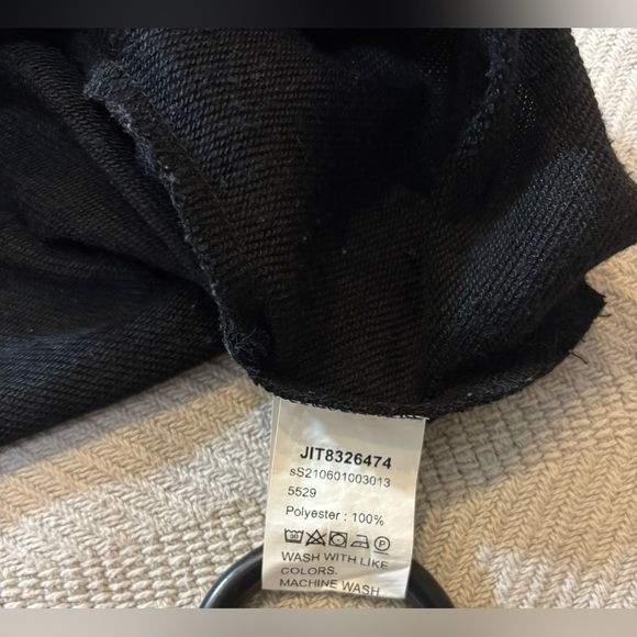 Black Cropped Hoodie, size S - Picture 5 of 6